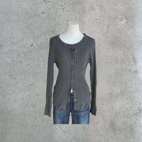 2000s Grey cardigan - Picture 1 of 8